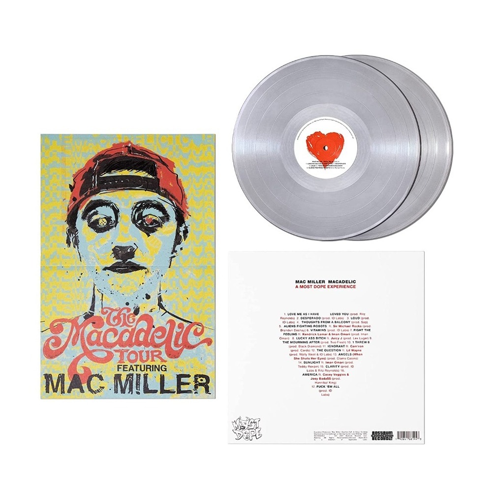 Macadelic 10th Anniversary Silver 2LP VINYL Mac Miller Poster Embossed Rare